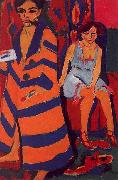 Ernst Ludwig Kirchner Self Portrait with Model oil painting